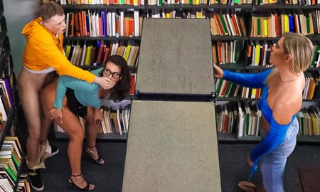 Пока девушка готовилась к экзамену, пообещавший не мешать ей парень порол библиотекаршу.